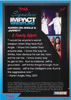 2011 TriStar Signature Impact #64 A Family Affair: Karen on Angle & Jarrett Back