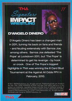 2011 TriStar Signature Impact #71 D'Angelo Dinero Back