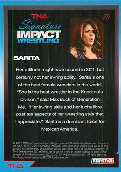 2011 TriStar Signature Impact #76 Sarita Back