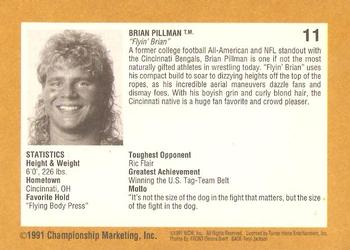 1991 Championship Marketing WCW #11 Brian Pillman Back