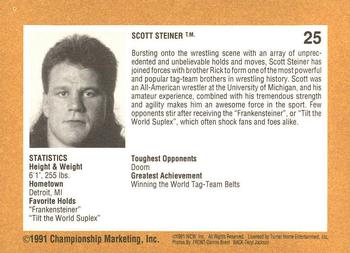 1991 Championship Marketing WCW #25 Scott Steiner Back