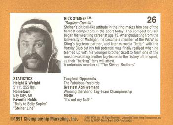 1991 Championship Marketing WCW #26 Rick Steiner Back