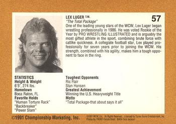 1991 Championship Marketing WCW #57 Lex Presses Ric II Back
