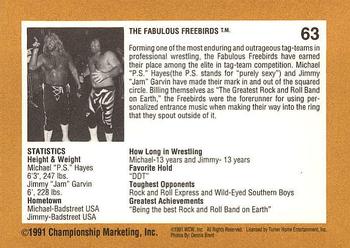1991 Championship Marketing WCW #63 The Fabulous Freebirds Back