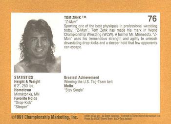 1991 Championship Marketing WCW #76 Z-Man Back