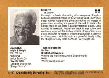 1991 Championship Marketing WCW #86 Let's Get Busy Back
