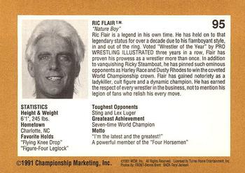 1991 Championship Marketing WCW #95 Ric Goes Too Far Back