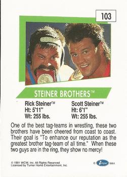 1991 Impel WCW #103 Steiner Brothers Back