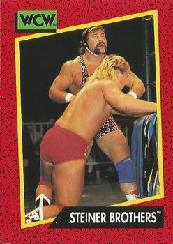 1991 Impel WCW #104 Steiner Brothers Front
