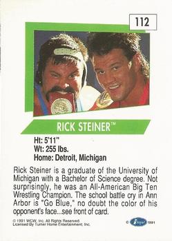 1991 Impel WCW #112 Steiner Brothers Back