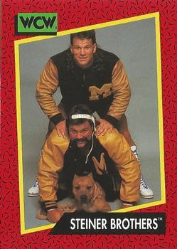 1991 Impel WCW #114 Steiner Brothers Front