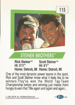 1991 Impel WCW #115 Steiner Brothers Back