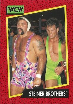 1991 Impel WCW #115 Steiner Brothers Front