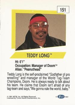 1991 Impel WCW #151 Teddy Long Back