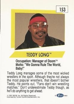 1991 Impel WCW #153 Teddy Long Back