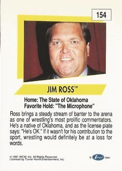 1991 Impel WCW #154 Jim Ross Back
