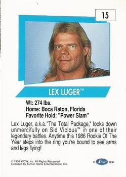 1991 Impel WCW #15 Lex Luger Back