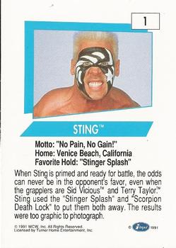 1991 Impel WCW #1 Sting Back