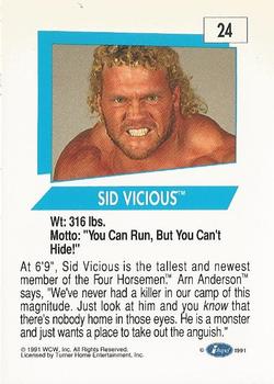 1991 Impel WCW #24 Sid Vicious Back