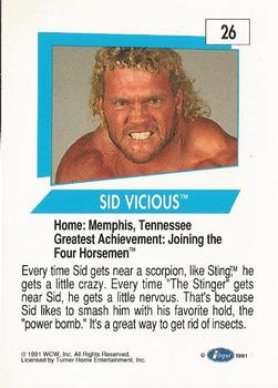 1991 Impel WCW #26 Sid Vicious Back