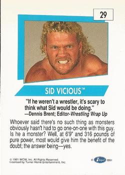 1991 Impel WCW #29 Sid Vicious Back