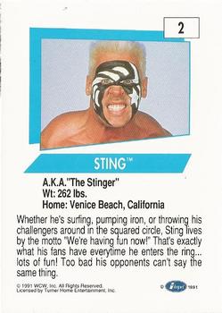1991 Impel WCW #2 Sting Back