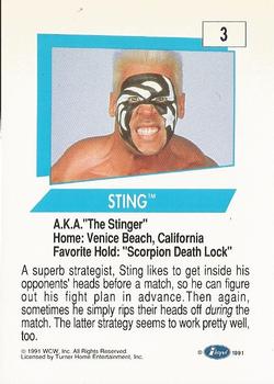 1991 Impel WCW #3 Sting Back