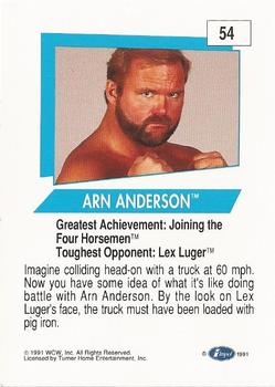 1991 Impel WCW #54 Arn Anderson Back