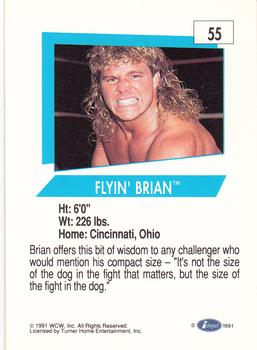 1991 Impel WCW #55 Flyin' Brian Back