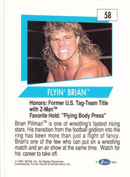 1991 Impel WCW #58 Flyin' Brian Back