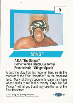 1991 Impel WCW #5 Sting Back