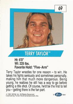 1991 Impel WCW #69 Terry Taylor Back