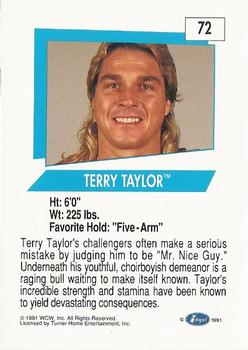 1991 Impel WCW #72 Terry Taylor Back