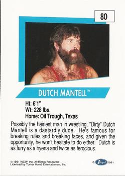 1991 Impel WCW #80 Dutch Mantell Back