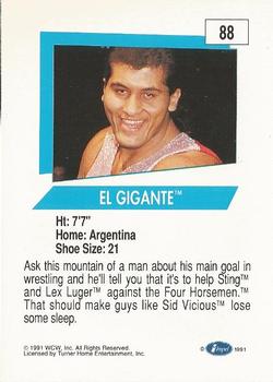1991 Impel WCW #88 El Gigante Back
