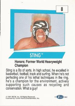 1991 Impel WCW #8 Sting Back