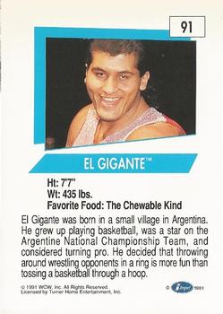 1991 Impel WCW #91 El Gigante Back