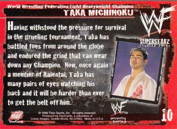 1998 Comic Images WWF Superstarz #10 Lightheavyweight Champion Back