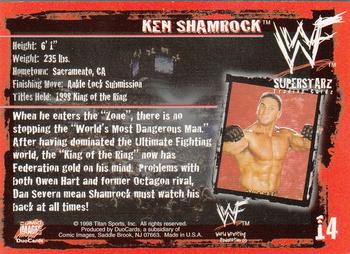 1998 Comic Images WWF Superstarz #14 Ken Shamrock Back