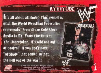 1998 Comic Images WWF Superstarz #1 Attitude Back