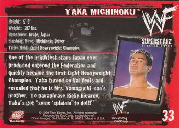 1998 Comic Images WWF Superstarz #33 Taka Michinoku Back
