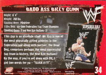 1998 Comic Images WWF Superstarz #34 Badd Ass Billy Gunn Back