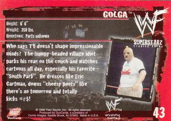 1998 Comic Images WWF Superstarz #43 Golga Back
