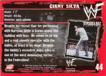 1998 Comic Images WWF Superstarz #44 Giant Silva Back