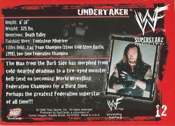 1998 Comic Images WWF Superstarz #12 Undertaker Back