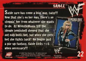 1998 Comic Images WWF Superstarz #22 Sable Back