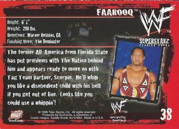 1998 Comic Images WWF Superstarz #38 Faarooq Back