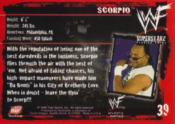 1998 Comic Images WWF Superstarz #39 Scorpio Back