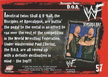 1998 Comic Images WWF Superstarz #57 D.O.A. Back