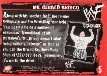 1998 Comic Images WWF Superstarz #5 Mr. Gerald Brisco Back
